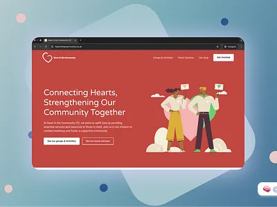 Heart in the Community – Website Design for a Local Charity charity landingpage onepager webdesign webflow
