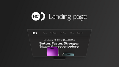 HC - Landing page for a tech company design figma homepage interface landing landing page page site tech ui ux
