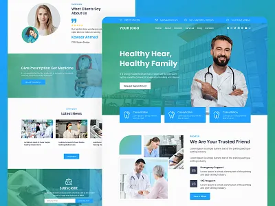 Medical Website landing Page Design