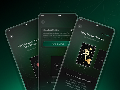Tarot Reading App - B2C mobile App Design app design b2c dark theme design mobile app web design