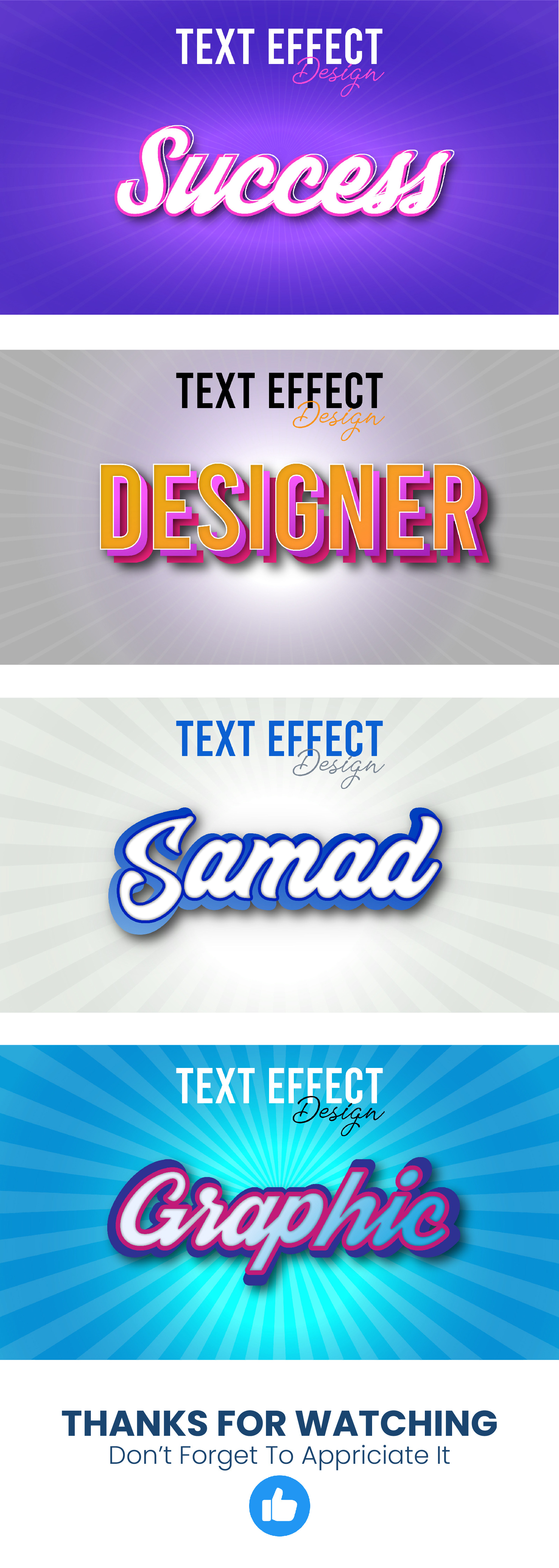 TEXT EFFECT DESIGN 3dtext boldtypography colorfultext creativetypography designinspiration digitalart dribbbleshowcase graphicdesign layeredtypography lettering moderntypography samad graphix textanimation textart texteffect typographydesign typographyeffect typographylovers