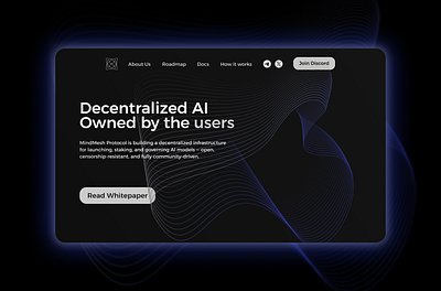 AI Landing Page for Web3 Community Growth crypto cryptodesign daodesign darkmode digitaldesign figmadesign landingpage logo responsive uidesign uiux web3 webdesign website