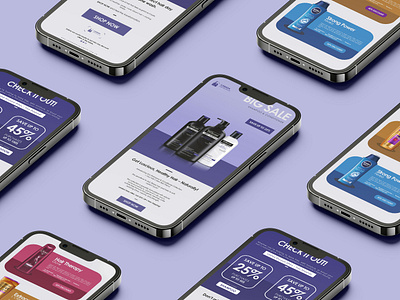 Hair Products Ad Design (Email Newsletter Project) app branding design graphic design illustration logo typography ui ux vector