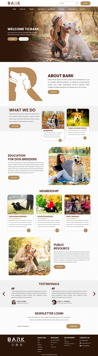 BARK DOG FOOD WEB DESIGN app branding design elementor figma graphic design illustration landing page logo ui uiux vector web web design website website design
