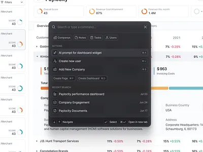 Search modal design I did for Katalyst App dashboard modal product design saas search web app