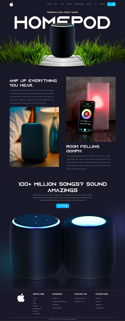 MINISPEAKER WEBSITE DESIGN app branding design elementor figma graphic design illustration landing page logo ui uiux vector web web design website website design