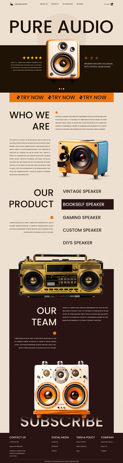LAUTSPRECHER WEBSITE DESIGN app branding design elementor figma graphic design illustration landing page logo ui ui design uiux vector web web design website website design wordpress