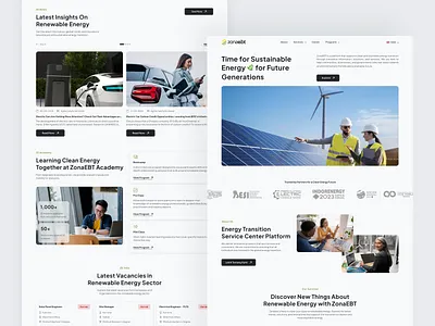 Renewable Energy Landing Page clean dailyui design figma landing page minimalist modern monochorm renewable energy simple ui uidesign ux uxdesign web design