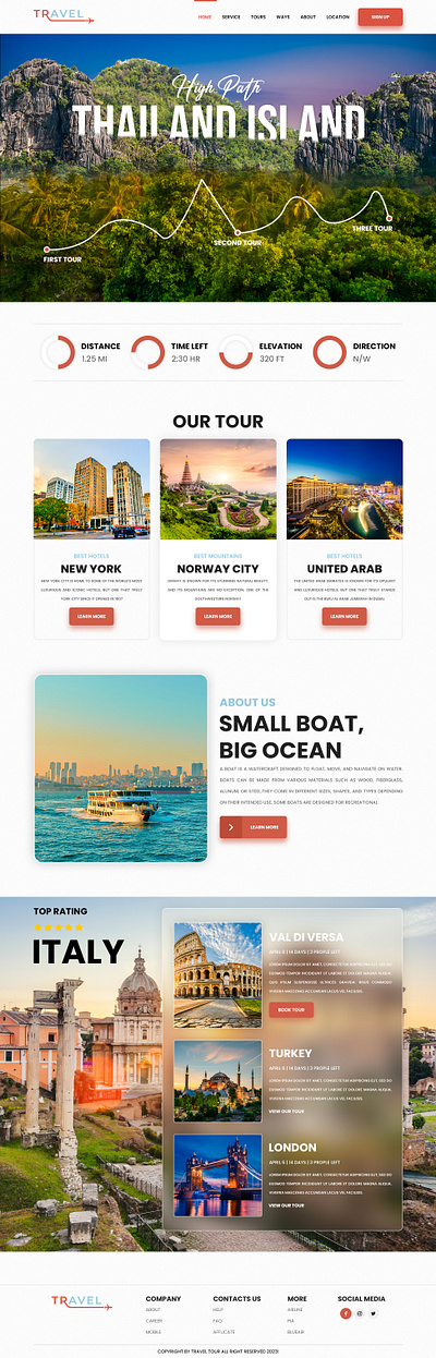 TRAVEL WEBSITE DESIGN app branding design elementor figma graphic design illustration landing page logo ui uiux vector web web design website website design wordpress