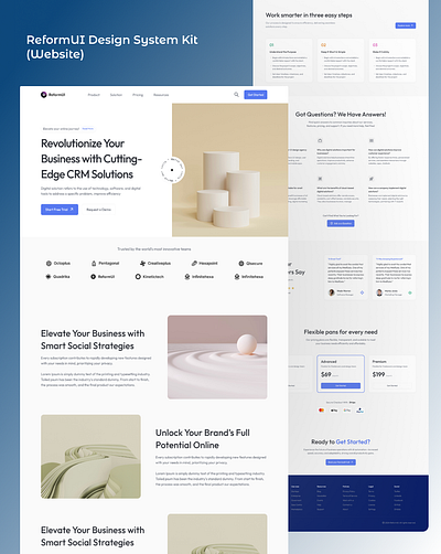 ReformUI Design System Kit Website Post-05 design design system figma graphic design modern ui ui design