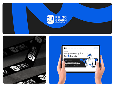 RhinoGraph Brand Identity 3d advertising design animation app design brand identity brand kit branding color palette design graphic design icon kit icon pack design icongraphy illustration logo mockup motion graphics ui ui design ux design