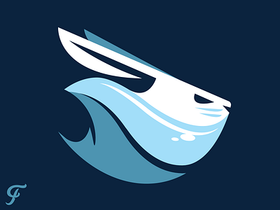 2023 Year of the Water Rabbit branding design illustration logo lunar new year new year rabbit water wave zodiac