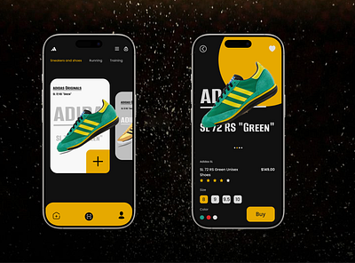 Adidas Sneaker App UI appdesign appui asthetic branding design figma figma design graphic design ui