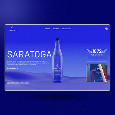 SARATOGA WATER WEB DESIGN app branding design elementor figma graphic design illustration landing page logo ui uiux vector web web design website website design