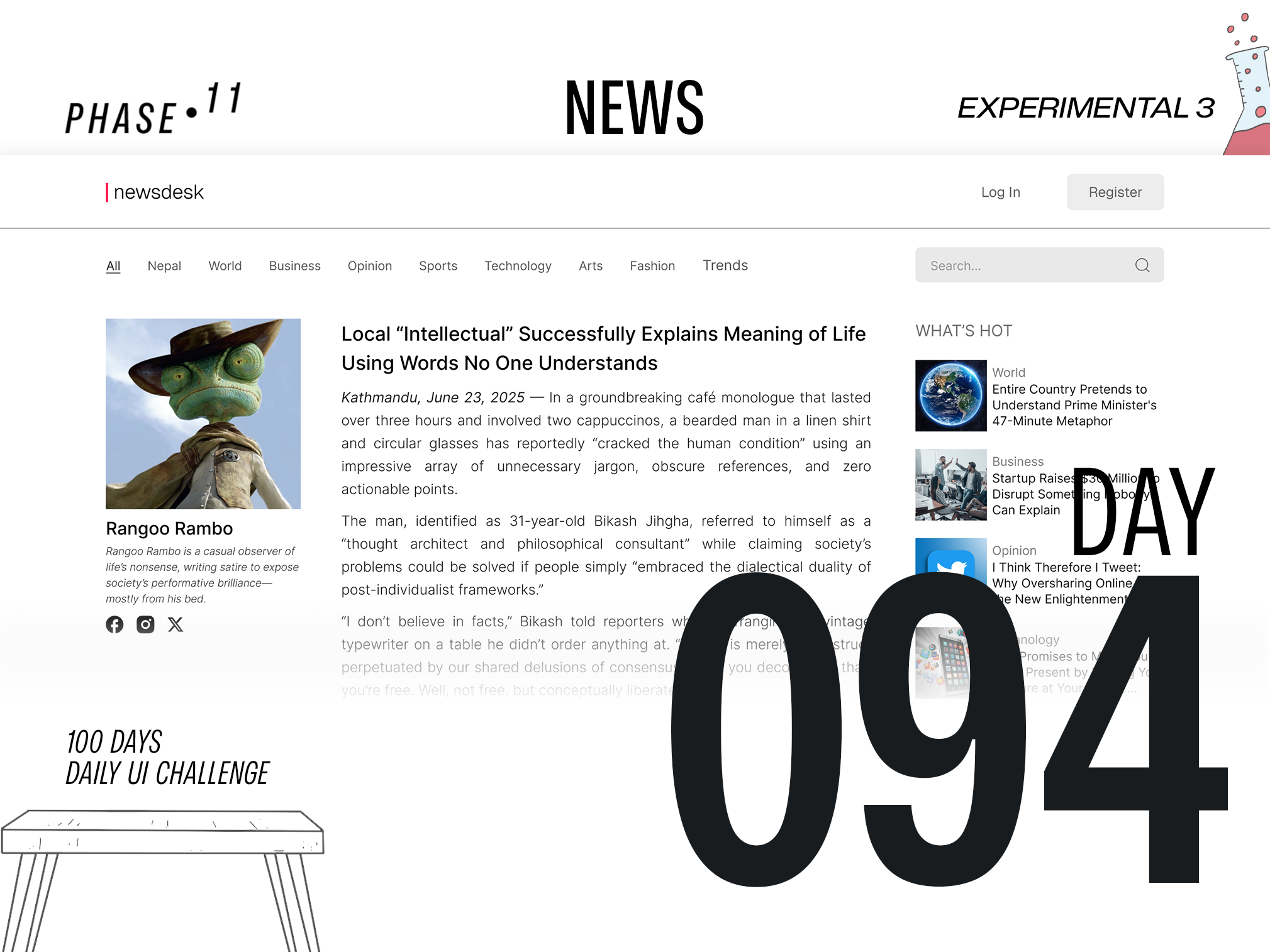 News - DailyUIChallenge 100daysui branding dailyui dailyuichallenge design illustration logo ui uiux website