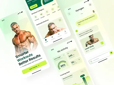 Fitness App Ui - Workout Application ai fitness coach ai fitness companion calories app diet app design diet application fitness app onboarding fitness app ui fitness club fitness coach fitness tracker fitness trainer app gym app design gym app ui design trainer app uiux weight loss app workout workout app design workout application