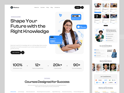 Education Website e learning edtech edtech website education education website elegant landing page learning learning platform mentor mentoring minimal modern website online class online course school tutoring web design website