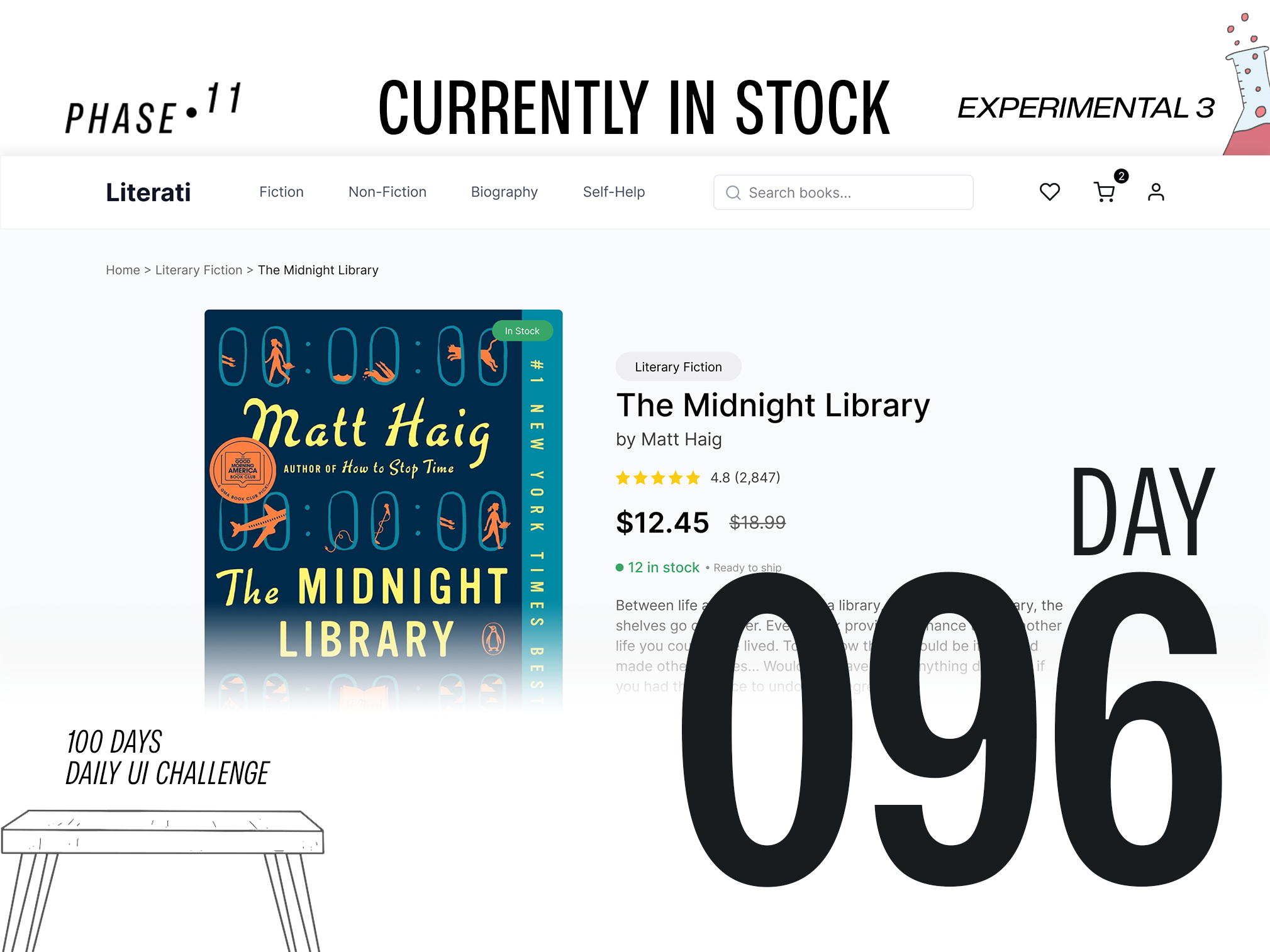Currently In Stock - DailyUIChallenge 100daysui branding dailyui dailyuichallenge design illustration logo ui uiux website