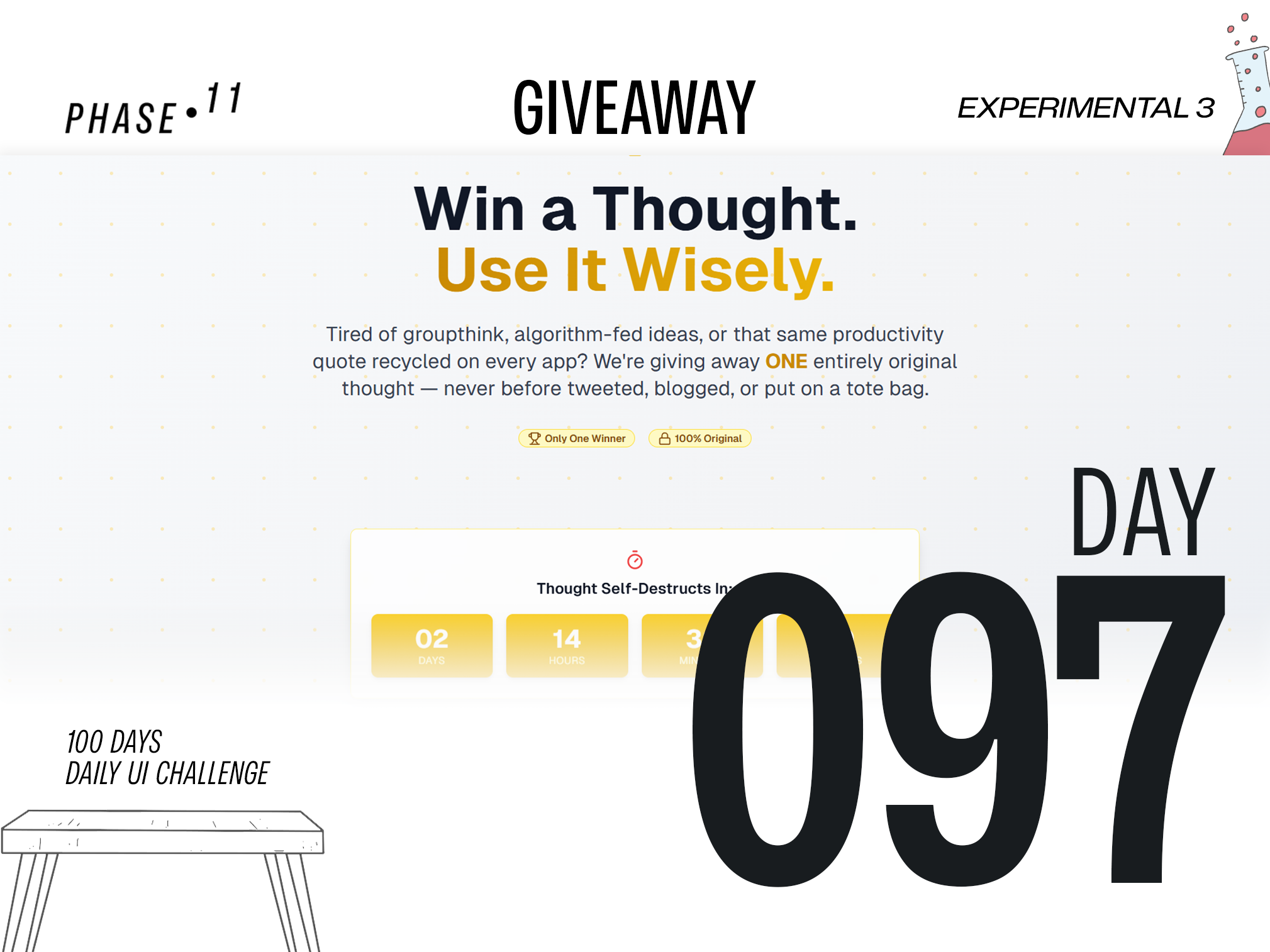 Giveaway - DailyUIChallenge 100daysui branding dailyui dailyuichallenge design illustration logo ui uiux website