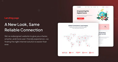 Clean & Bold Internet Service Landing Page internet landingpage ui ux