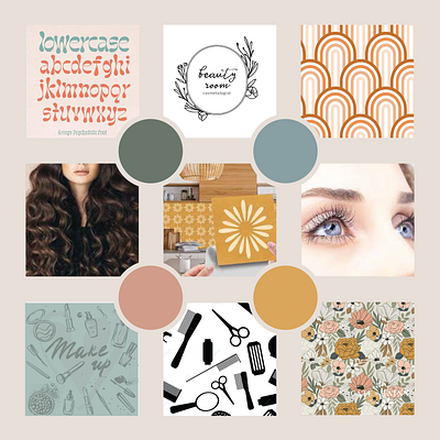 Emily Roberts | Self Branding | Moodboard beauty branding cosmetologist graphic design logo mood board pattern self branding
