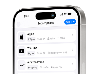 Fynk - Subscription Manager banking ux finance finance app financeapp fintech manager subscription subscription manager subscriptionmanager