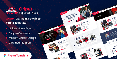 Cripar – Car Repair Services Figma Template mechanic workshop