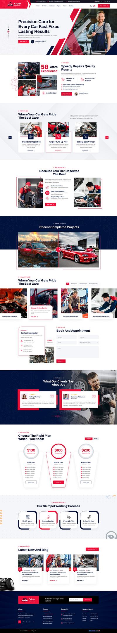 Cripar – Car Repair Services HTML Template mechanic workshop