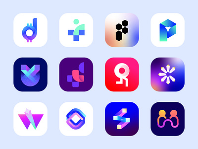 Modern gradient logo, tech, sass, agency, app icon, branding abstract logos branding brandmark business logo creative agency logo fintech logo futuristic logo geometric shapes logo gradient logo icon letterform logos logo designer logo symbol marketing logo minimalist logo modern logo monogram logo sass logo software company logo tech startup logo