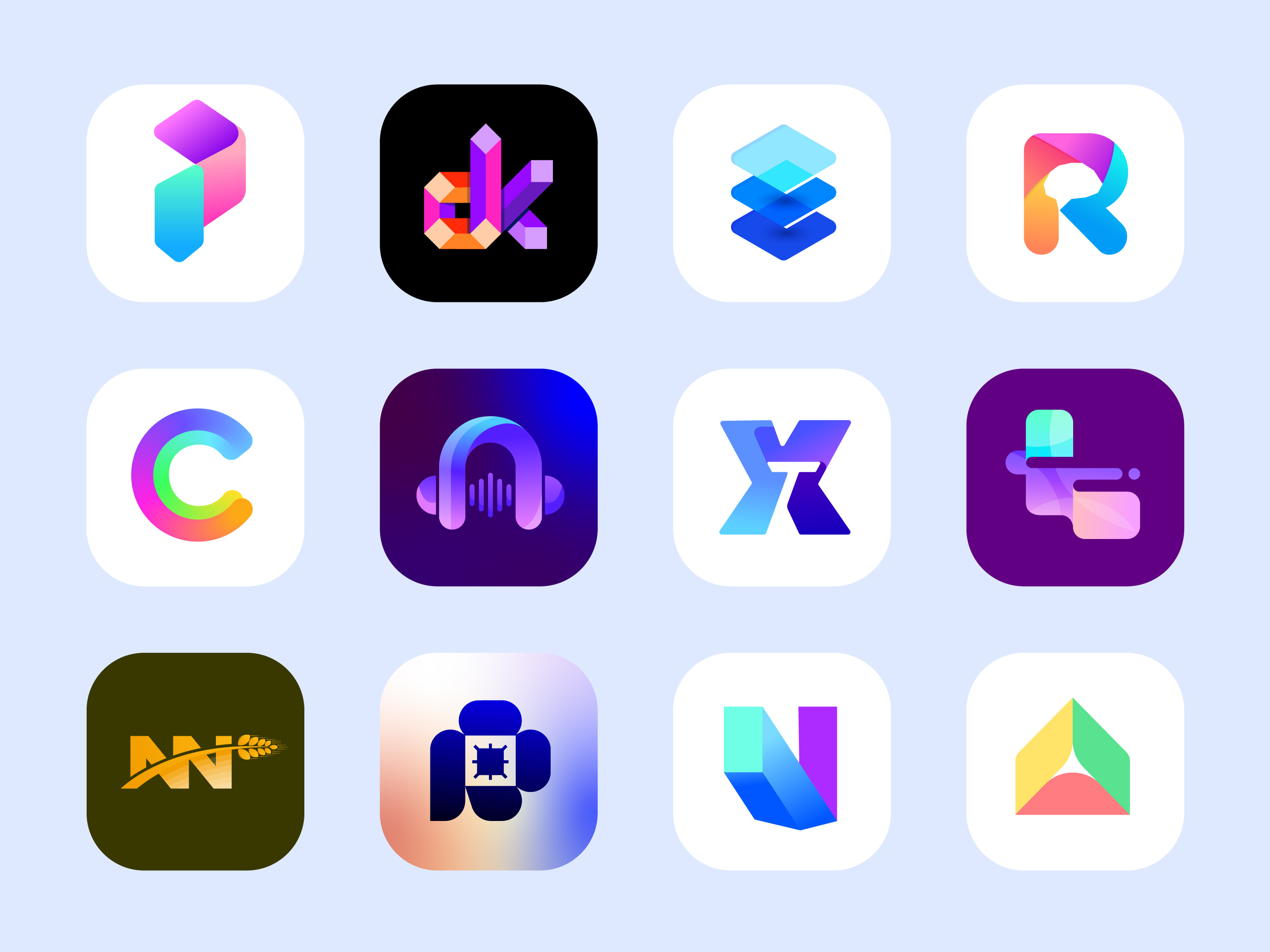 Example of Logo Design । App Icon । App Branding