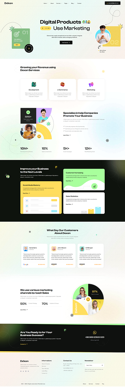 Dexon - SEO & Digital Marketing Agency ReactJs Template software