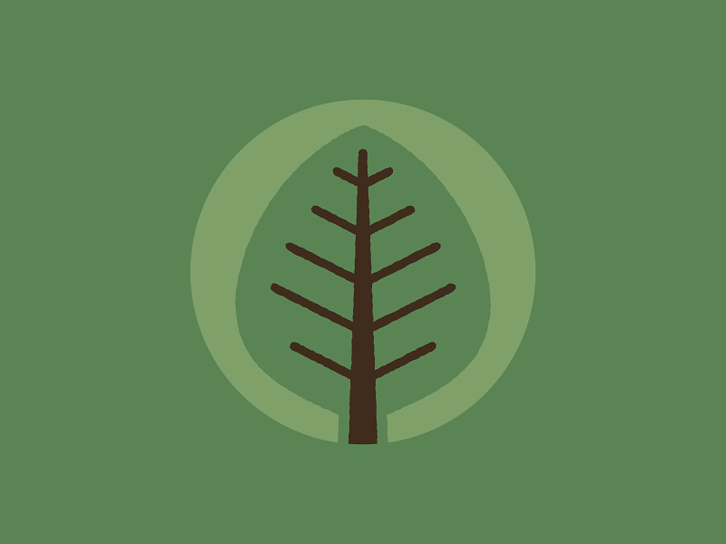 Tree + Leaf Icon brand identity canopy columbia green growth icon illustration leaf logo seed tree