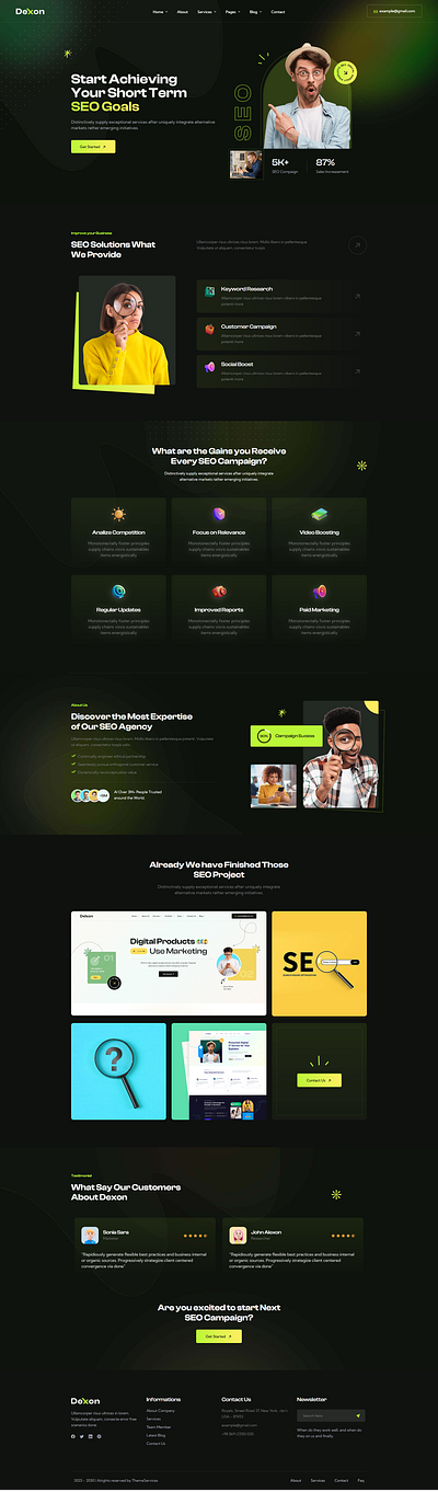 Dexon - SEO & Digital Marketing Agency NextJs Template technology