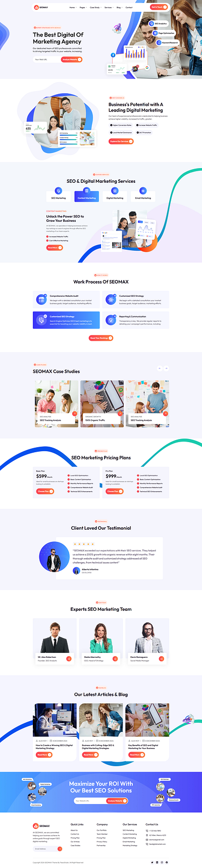 Seomax - Digital Marketing Agency & SEO React NextJs Template template.agency