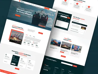 ToGeto- Logistics Website Template freight broker design freight broker website graphic design logistic landing page logistic website design logisticstemplate responsivedesign supplychain website design transport web app transport website transport website design webdesign