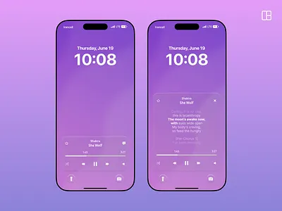 Music Player App - liquid glass Design ios26 iphone liquid liquid glass lyrics minimal ui mobile music music player notiasd play player player app playlist product design song sound trend ui ux