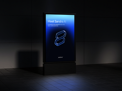 Sandra AI — Billboard 3d ai ai design banner billboard billboard mockup design graphic design logo mockup uiux visual