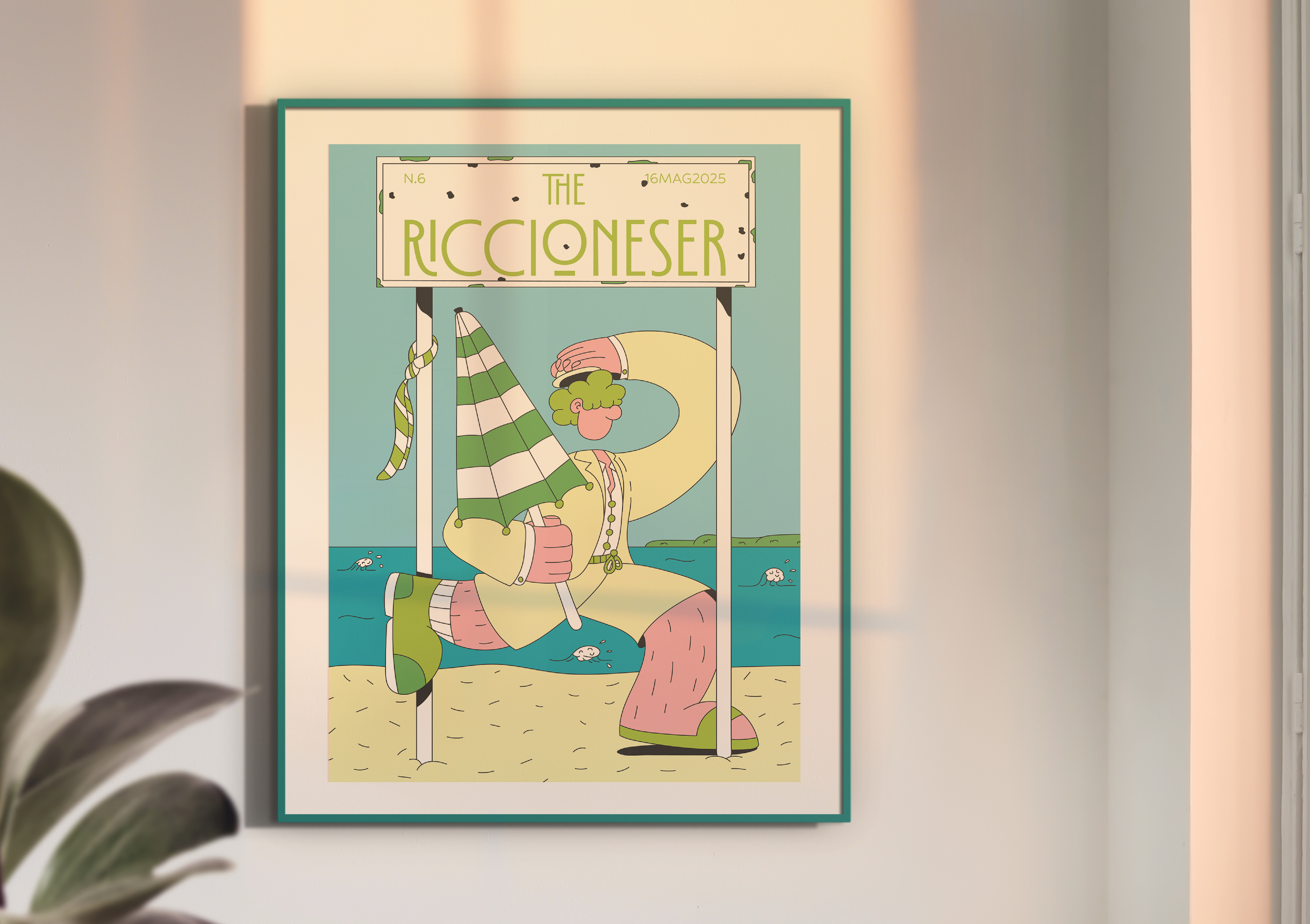 FUGA DALL'UFFICIO-THE RICCIONESER adobe adobeillustrator branding color digital digitaldrawing drawing graphic design illustration illustrator mokup palette photoshop sand sea summer summerpalette summervibe sunny vibe