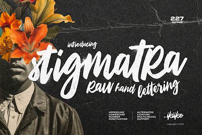 Stigmatra - Raw Hand Lettering art paint artsy font book cover branding brush brush font expressive typography font fonts hand lettering hand made headline font lettering movie poster raw font script typeface typography water color typography