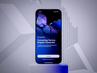 Internet Provider App UI • Mobile UX Flow • Package Design Conce 3dmockup aftereffects appdesign cinema4d fiberinternet figma framer internetprovider iot mobileappdesign motiondesign onboardingui productdesign telcoux uianimation userexperience uxdesign