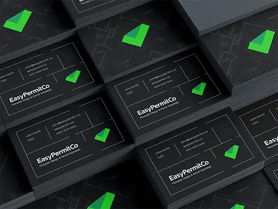 Logo and Stationery for Easy Permit Co - Logo Design, Branding architecture brand branding business card business logo checkmark custom logo design designer icon interior logo logo design logo designer logodesign logotype paper simple stationery symbol