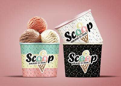 Scoop Ice Cream | Branding branding design graphic design illustration logo packaging product design typography vector