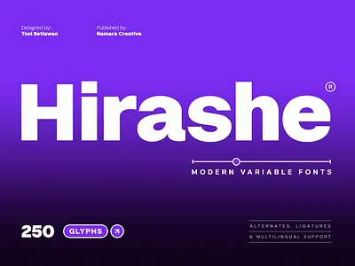 Hirashe - Modern Variable Fonts branding display font font fonts logo modern modern variable font sans sans serif typeface variable variable font