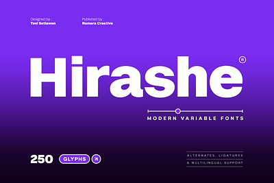 Hirashe - Modern Variable Fonts branding display font font fonts logo modern modern variable font sans sans serif typeface variable variable font