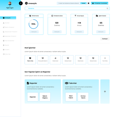 Industrial Maintenance Dashboard UI adminpanel dashboard industrialdesign ui ux