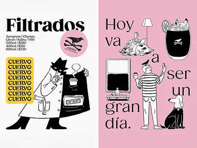 Cuervo - Cafe Menu & Illustrative Campaign brand brandidentity branding cafe cafe branding cafe menu creative menu design graphic design illustrative illustrative campaign menu design typo typographic design typography