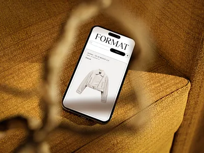 The new UI for Format focuses on showcasing creativity artist fashion graphic design mobile app shopping ui