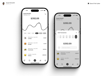 Expense Tracker ✨ app app design budget clean design emojies expense figma finance friendly iphone minimal mobile mobile app modern money professional tracker ui ui design