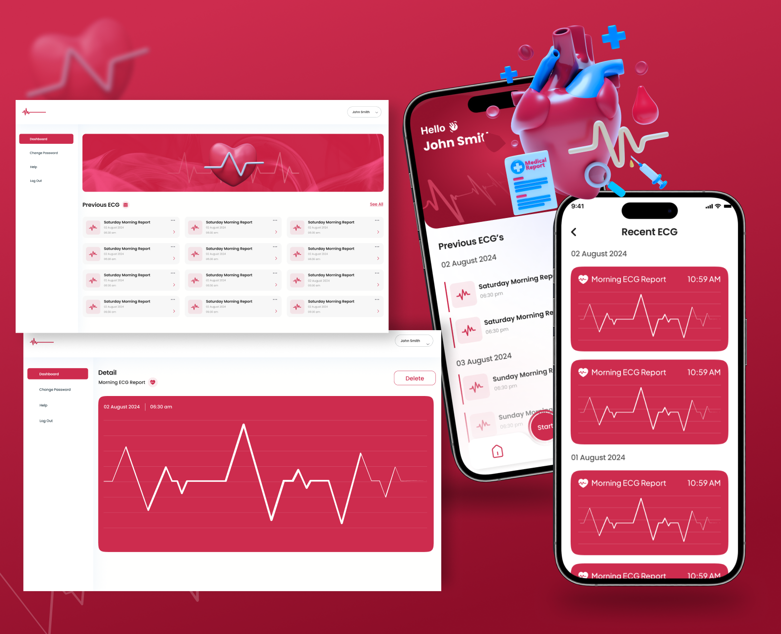 ECG Monitoring App UI – Health in Every Beat | Apptechies cardiaccareapp dribbbleshot ecgapp ecgmobileapp flutterhealthapp healthcareappdesign healthtrackingapp heartmonitoringapp medicalui patientmonitoring telehealthdesign