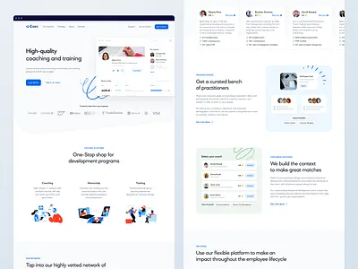 Homepage - Exec brand business clean coaching colors customers enterprise illustrations landing page marketing product design product visuals saas training ui illistrations user experience user interface visual identity web design website